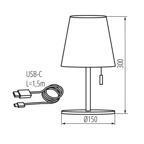 Lampa Stołowa Nocna Przenośna Unila Led Ip44 Rgb Usb Bateria Akumulator