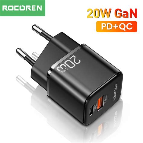 Rocoren W Gan Charger Pd Fast Charging Charger Dual Usb Type C Pd