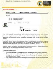 Ust Format Module Types Of Major Accounts Docx Bcacctg