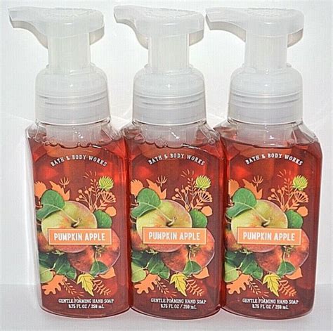 3 BATH BODY WORKS PUMPKIN APPLE GENTLE FOAMING HAND SOAP WASH 8 75 FL