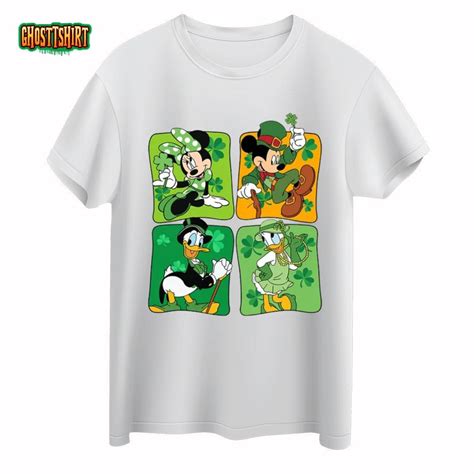 Retro Mouse And Friends Mens St Patricks Day T Shirts