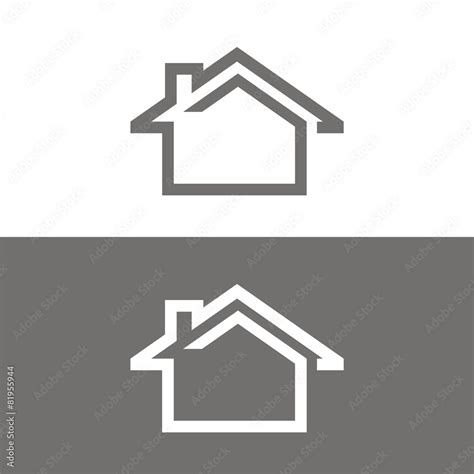 Icono Casa Línea Bn Vector De Stock Adobe Stock