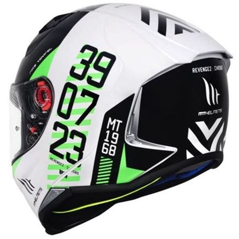 Capacete Mt Revenge Chrono Verde Grid Motors