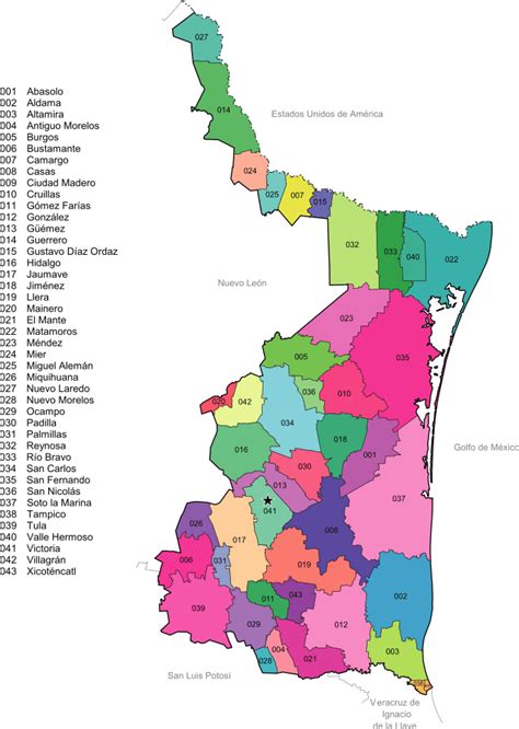 Mapa De Tamaulipas Con Municipios Para Imprimir En Pdf