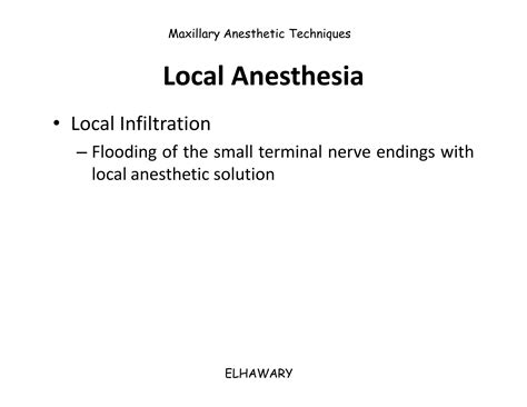 Anesthetic techniques - Maxillary anesthetic techniques | PDF