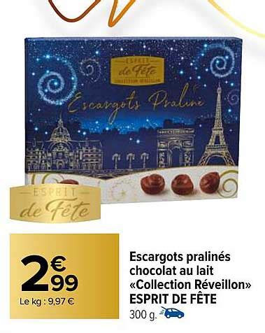 Promo Escargots Pralin S Chocolat Au Lait Collection R Veillon Esprit