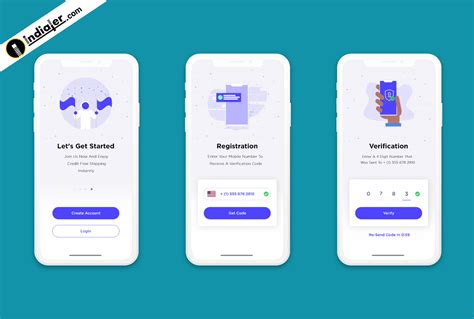 Free Onboarding App Ui Screens Template Indiater