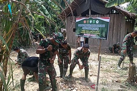 Kejar Target Anggota Satgas TMMD Kodim 0103 Aceh Utara Tak Kenal Lelah