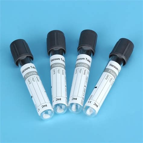 Medical Glucose Vacuum Blood Collection Tube Grey Top Sodium Fluoride