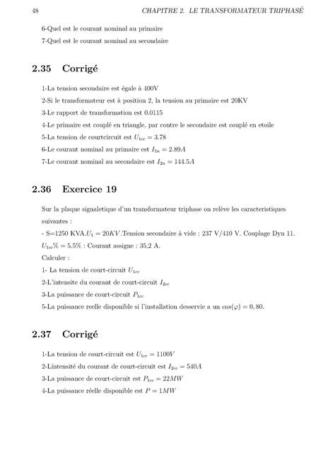 Tdelectroniquel 2 60 65 48 CHAPITRE 2 LE TRANSFORMATEUR TRIPHAS E 6