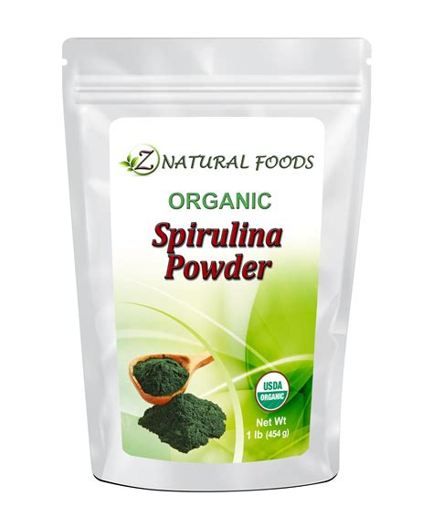 Z Natural Foods Organic Spirulina Powder Superfood Supplement 1 Lbs