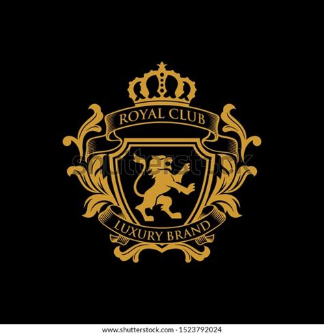 Royal Luxury Heraldic Crest Logo Design Stock Vector Royalty Free