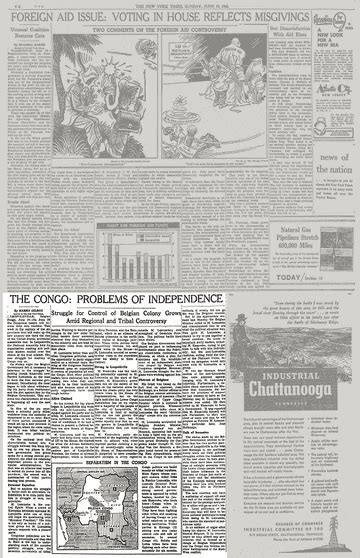 THE CONGO: PROBLEMS OF INDEPENDENCE; Struggle for Control of Belgian ...