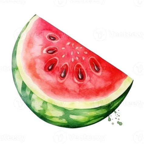 Watercolor Watermelon Isolated Illustration Ai Generative 26791509 Png