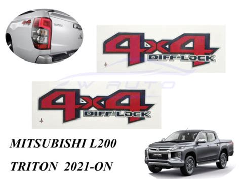 X Diff Lock Decal Pvc Side Cabin Rear Sticker For Mitsubishi L