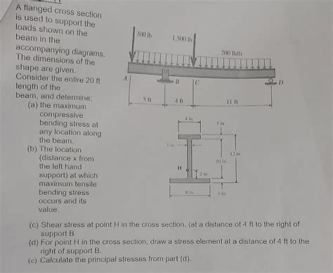 Solved A Flanged Cross Section Is Used To Support The Chegg