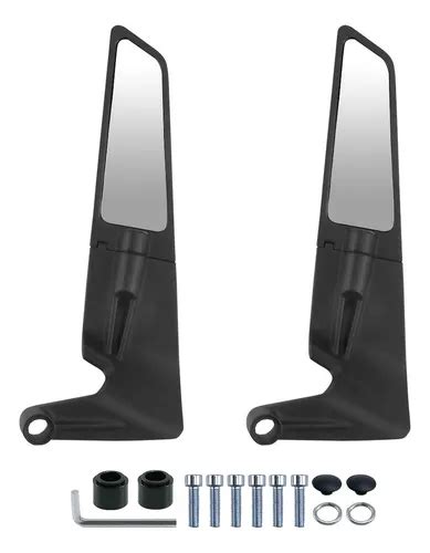 Espejos De Alerón Negros Para Motocicletas Naked x cm Meses sin