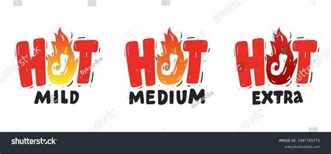 Set Hot Pepper Strength Scale Indicator Stock Vector Royalty Free Shutterstock