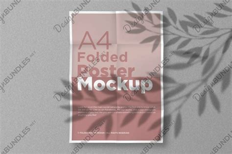 A4 Folded Paper Mockup 1610435