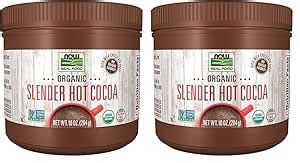 Amazon NOW Foods Organic Cocoa Lovers Slender Hot Cocoa No Sugar Added Certified Non