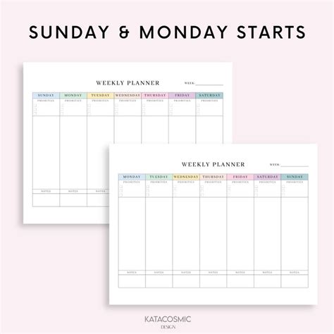 Weekly Planner Goodnotes Template Undated Weekly Planner Etsy