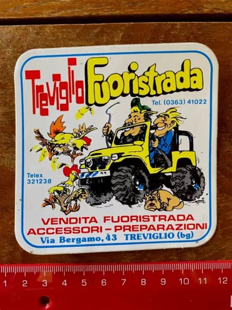 TREVIGLIO FUORISTRADA ADESIVO STICKER VINTAGE ANNI 80 NUOVO PERFETTO