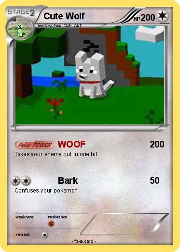 Pokémon Cute Wolf 5 5 - WOOF - My Pokemon Card