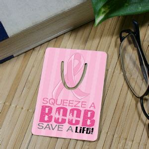 Squeeze A Boob Breast Cancer Awareness Bookmark Mywalkgear