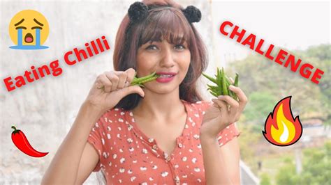 Live Green Chillies Eating Challenge 🌶️ For Rs 40 Kumirajput Youtube