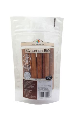 Cynamon cejloński laski BIO bezglutenowy 45g Pięć Przemian DODATKI DO