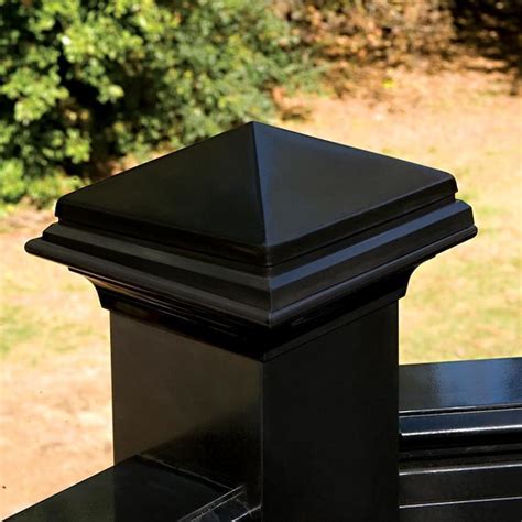 Deckorators 4 In X 4 In Black Aluminum Deck Post Cap In The Deck Post