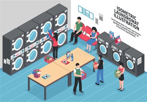 Laundry Isometric Flowchart Stock Vector Illustration Of Conveyor