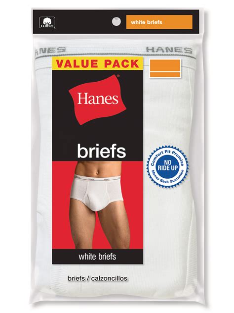 Hanes Mens Comfortsoft Briefs White Freshiq Odor Protection Tagless