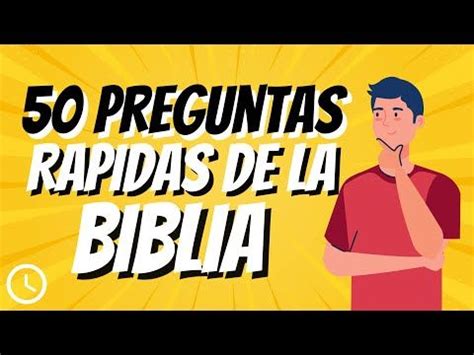 Preguntas Rapidas De La Biblia Test B Blico Youtube Preguntas