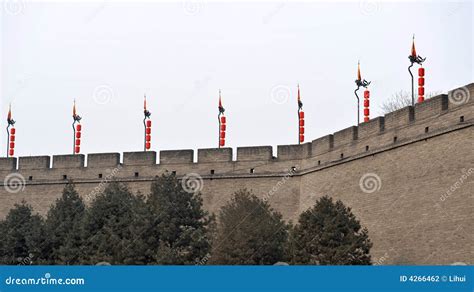 Xian(xi an) city wall stock photo. Image of asian, history - 4266462