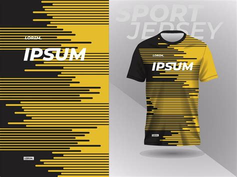 yellow black shirt sport jersey mockup template design for soccer, football, racing, gaming ...