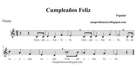 Cumplea Os Feliz Partitura Para Flauta Eduplaneta Musical