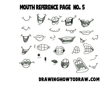 Drawing Cartoon And Illustrated Mouths And Lips Reference Sheets How To