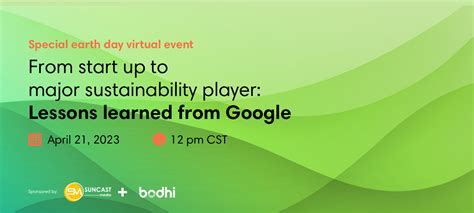 Special Earth Day Webinar Lessons Learned From Google