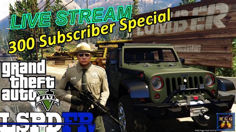 Subscriber Special Park Ranger Jeep Wrangler Patrol Livestream Gta