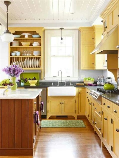 Cheerful Summer Interiors: 50 Green and Yellow Kitchen Designs - DigsDigs