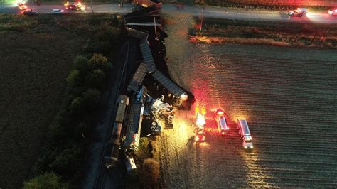 Train Derails After Crash With Semi