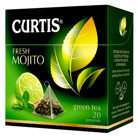 Чай Curtis Fresh Mojito зеленый 20пак*1,7г в магазине Пятёрочка - цена ...
