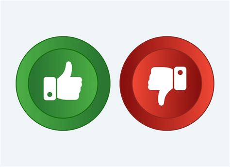 Premium Vector Thumbs Up And Thumbs Down Stock Vector Button