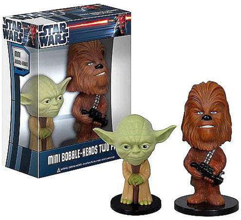 Funko Star Wars Mini Bobble Heads Yoda & Chewbacca Bobble Head 2-Pack - Walmart.com - Walmart.com