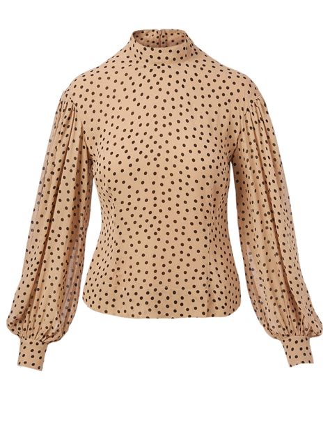 Ganni Georgette Blouse In Polka Dot Print Holt Renfrew Canada