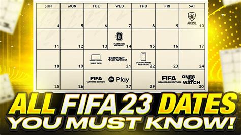 Fifa 23 Calendar Dates Web App Ea Play 10 Hours Youtube