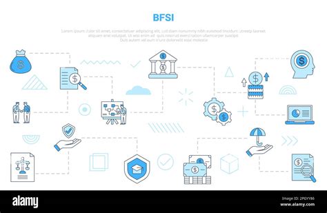 Bfsi Banking Financial Services And Insurance Concept With Icon Set