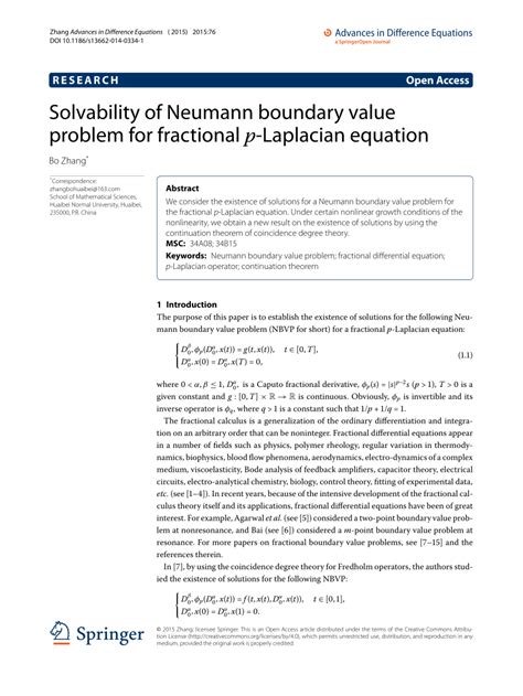 PDF Solvability Of Neumann Boundary Value Problem For Fractional P