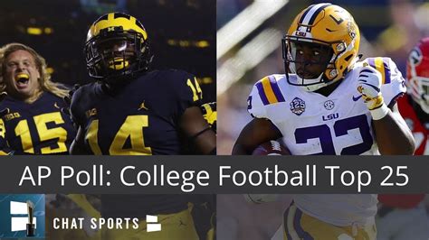 Ap Poll College Football Top 25 Rankings For Week 8 Youtube